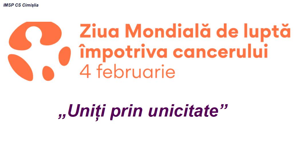 4 februarie este marcată "𝐙𝐢𝐮𝐚 𝐌𝐨𝐧𝐝𝐢𝐚𝐥ă 𝐚 𝐂𝐚𝐧𝐜𝐞𝐫𝐮𝐥𝐮𝐢"