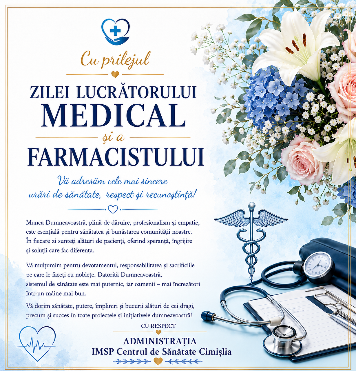 Ziua lucrătorului medical și a Farmacistului