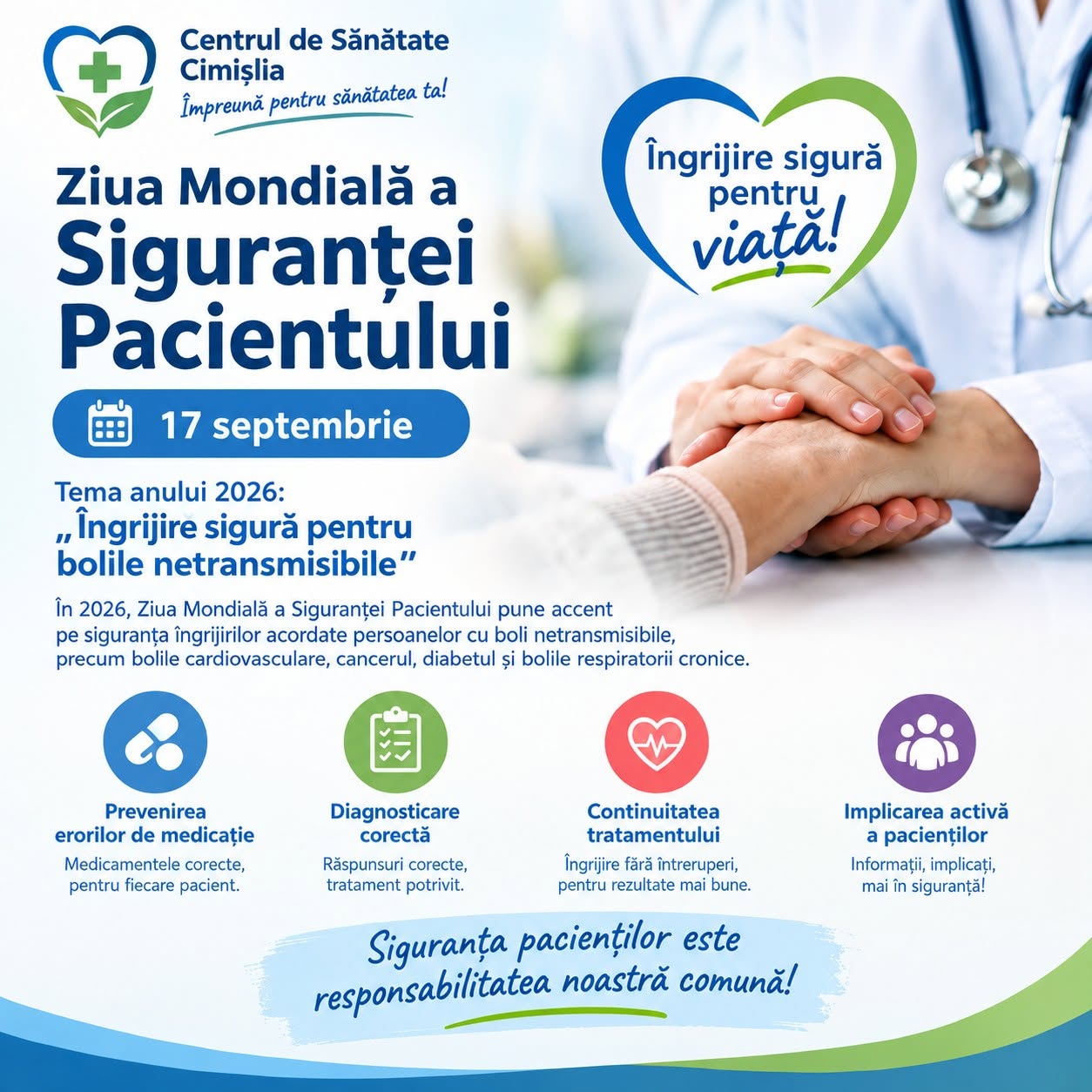 𝟏𝟕 𝐬𝐞𝐩𝐭𝐞𝐦𝐛𝐫𝐢𝐞 - 𝐙𝐢𝐮𝐚 𝐌𝐨𝐧𝐝𝐢𝐚𝐥𝐚̆ 𝐚 𝐒𝐢𝐠𝐮𝐫𝐚𝐧𝐭̦𝐞𝐢 𝐏𝐚𝐜𝐢𝐞𝐧𝐭𝐮𝐥𝐮𝐢